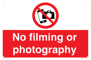 No filming or photography